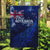 Personalised New Zealand Garden Flag Aotearoa Map Silver Fern DT02 Garden Flag Blue - Polynesian Pride