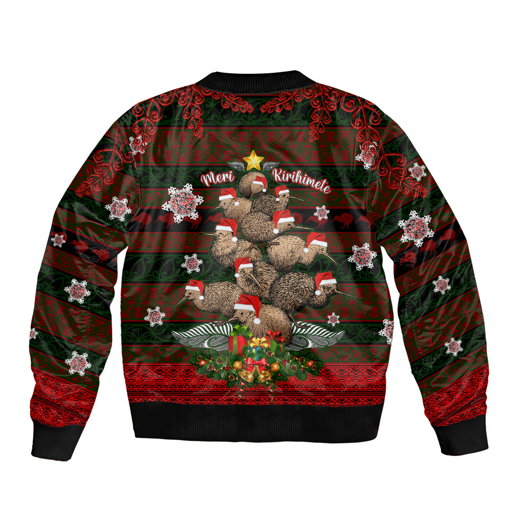 Meri Kirihimete New Zealand Bomber Jacket Christmas Kiwi Maori DT02 - Polynesian Pride