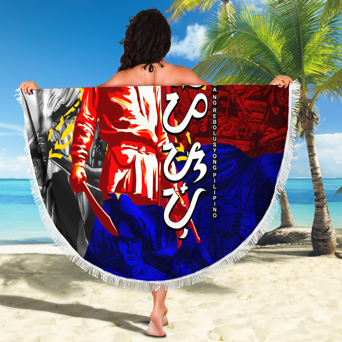 Philippines Bonifacio Day Beach Blanket DT02 - Polynesian Pride