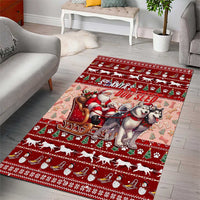 Dog Sled Christmas Area Rug Husky Sleigh Ride Design DT02 - Polynesian Pride