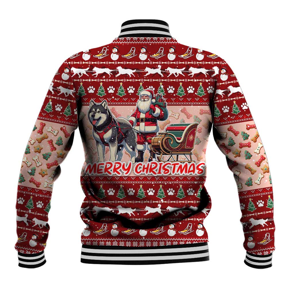Dog Sled Christmas Baseball Jacket Husky Sleigh Ride Design DT02 - Polynesian Pride
