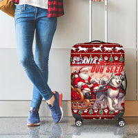 Dog Sled Christmas Luggage Cover Husky Sleigh Ride Design DT02 - Polynesian Pride