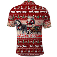 Dog Sled Christmas Polo Shirt Husky Sleigh Ride Design DT02 - Polynesian Pride
