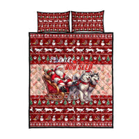 Dog Sled Christmas Quilt Bed Set Husky Sleigh Ride Design DT02 - Polynesian Pride