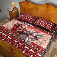 Dog Sled Christmas Quilt Bed Set Husky Sleigh Ride Design DT02 - Polynesian Pride