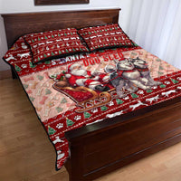 Dog Sled Christmas Quilt Bed Set Husky Sleigh Ride Design DT02 - Polynesian Pride