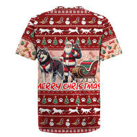 Dog Sled Christmas Rugby Jersey Husky Sleigh Ride Design DT02 - Polynesian Pride