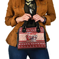Dog Sled Christmas Shoulder Handbag Husky Sleigh Ride Design DT02 - Polynesian Pride
