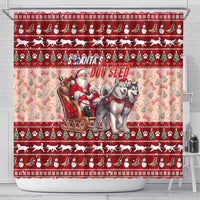Dog Sled Christmas Shower Curtain Husky Sleigh Ride Design DT02 - Polynesian Pride