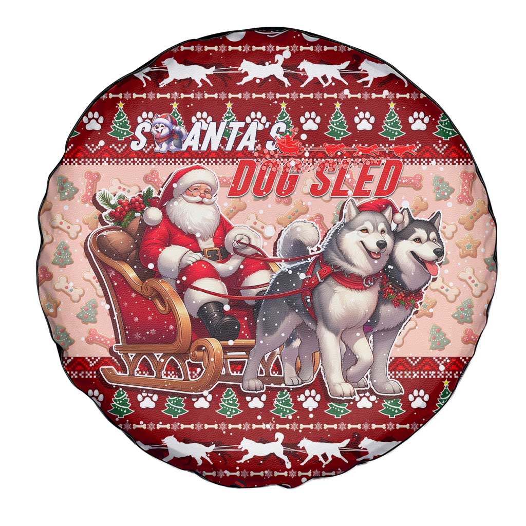 Dog Sled Christmas Spare Tire Cover Husky Sleigh Ride Design DT02 - Polynesian Pride
