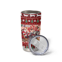 Dog Sled Christmas Tumbler Cup Husky Sleigh Ride Design DT02 - Polynesian Pride