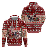 Dog Sled Christmas Zip Hoodie Husky Sleigh Ride Design DT02 - Polynesian Pride