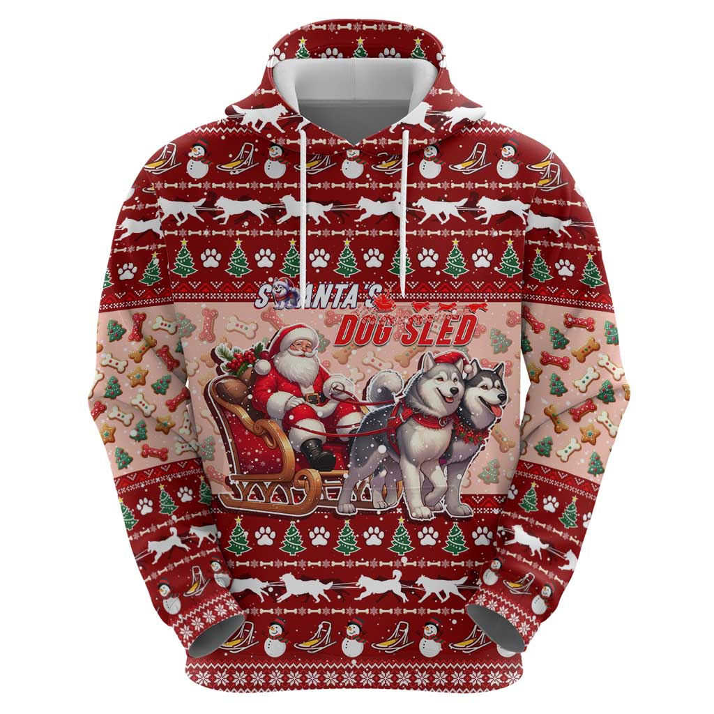 Dog Sled Christmas Zip Hoodie Husky Sleigh Ride Design DT02 - Polynesian Pride