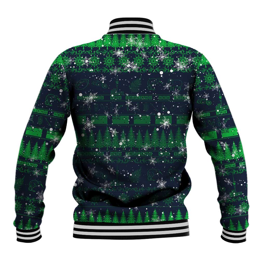 Merry Christmas New Zealand Baseball Jacket Xmas Travel Map DT02 - Polynesian Pride