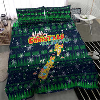 Merry Christmas New Zealand Bedding Set Xmas Travel Map DT02 - Polynesian Pride