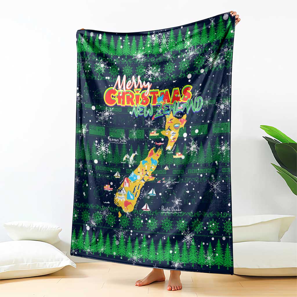 Merry Christmas New Zealand Blanket Xmas Travel Map DT02 - Polynesian Pride