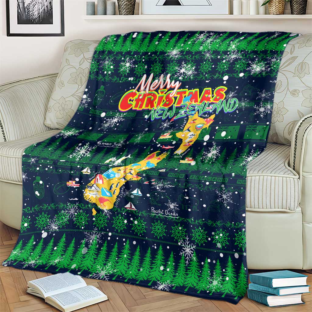 Merry Christmas New Zealand Blanket Xmas Travel Map DT02 - Polynesian Pride