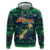 Merry Christmas New Zealand Hoodie Xmas Travel Map DT02 Pullover Hoodie Blue - Polynesian Pride