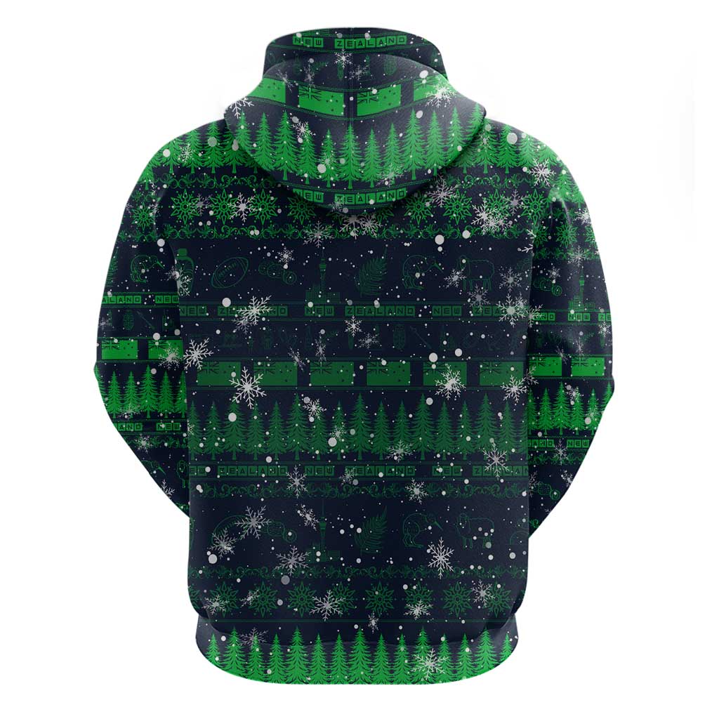 Merry Christmas New Zealand Hoodie Xmas Travel Map DT02 - Polynesian Pride