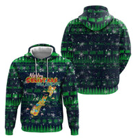 Merry Christmas New Zealand Hoodie Xmas Travel Map DT02 - Polynesian Pride