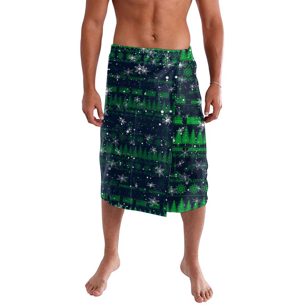 Merry Christmas New Zealand Lavalava Xmas Travel Map DT02 Blue - Polynesian Pride
