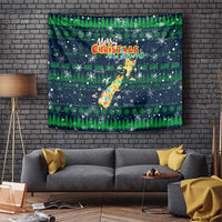 Merry Christmas New Zealand Tapestry Xmas Travel Map DT02 Blue - Polynesian Pride