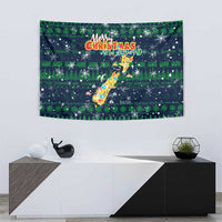 Merry Christmas New Zealand Tapestry Xmas Travel Map DT02 - Polynesian Pride
