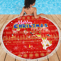 Merry Christmas Hawaii Beach Blanket Xmas Travel Map DT02 - Polynesian Pride
