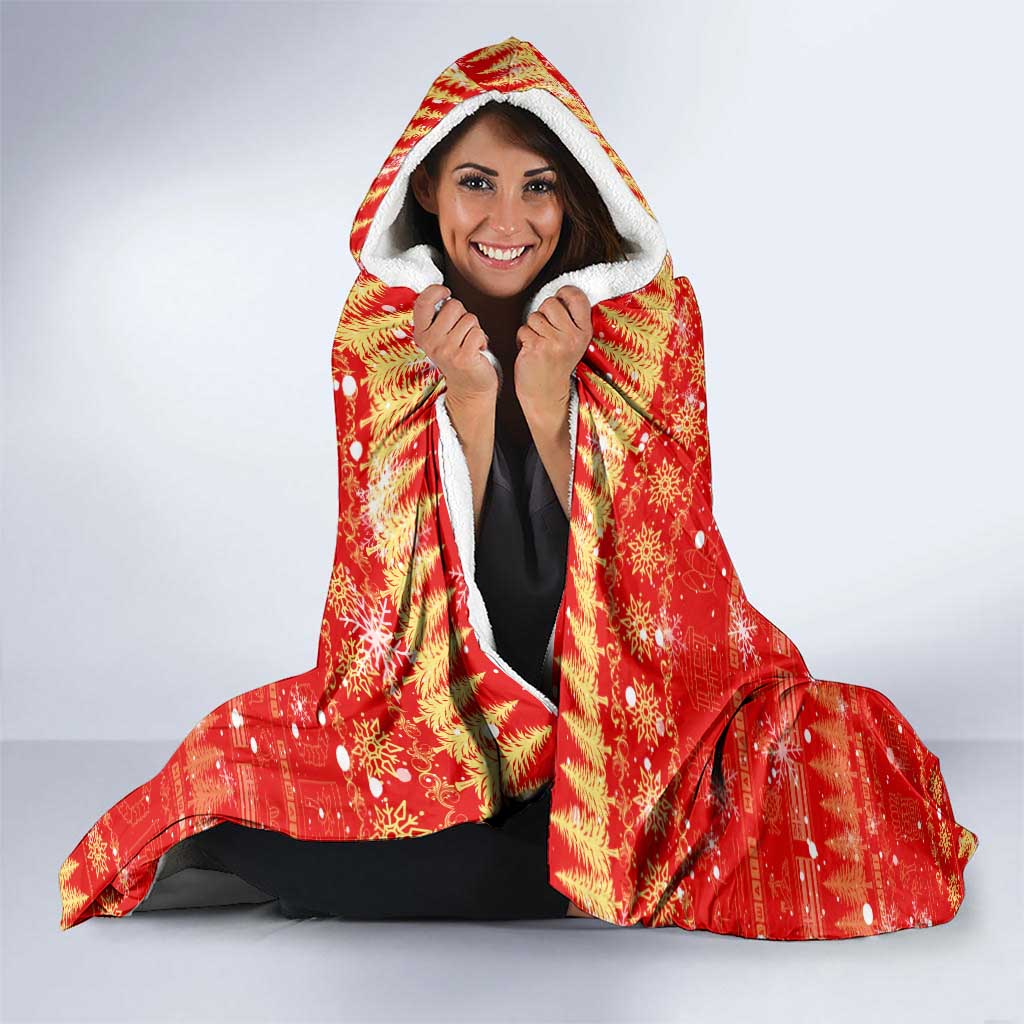 Merry Christmas Hawaii Hooded Blanket Xmas Travel Map DT02 - Polynesian Pride