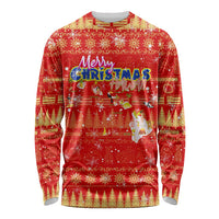 Merry Christmas Hawaii Long Sleeve Shirt Xmas Travel Map DT02 Unisex Red - Polynesian Pride