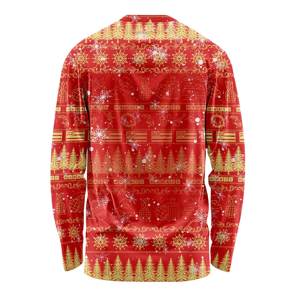 Merry Christmas Hawaii Long Sleeve Shirt Xmas Travel Map DT02 - Polynesian Pride