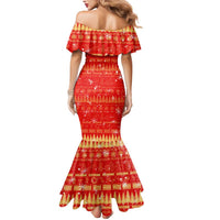 Merry Christmas Hawaii Mermaid Dress Xmas Travel Map DT02 - Polynesian Pride