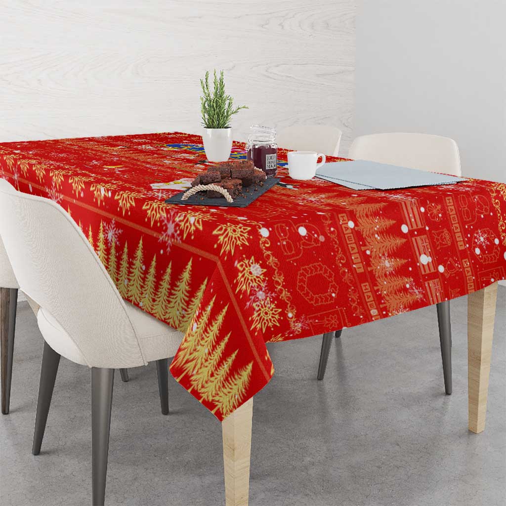 Merry Christmas Hawaii Tablecloth Xmas Travel Map DT02 - Polynesian Pride