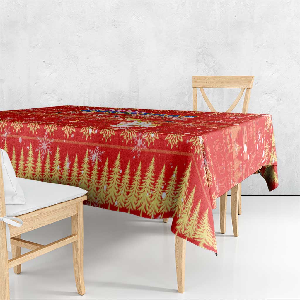 Merry Christmas Hawaii Tablecloth Xmas Travel Map DT02 - Polynesian Pride