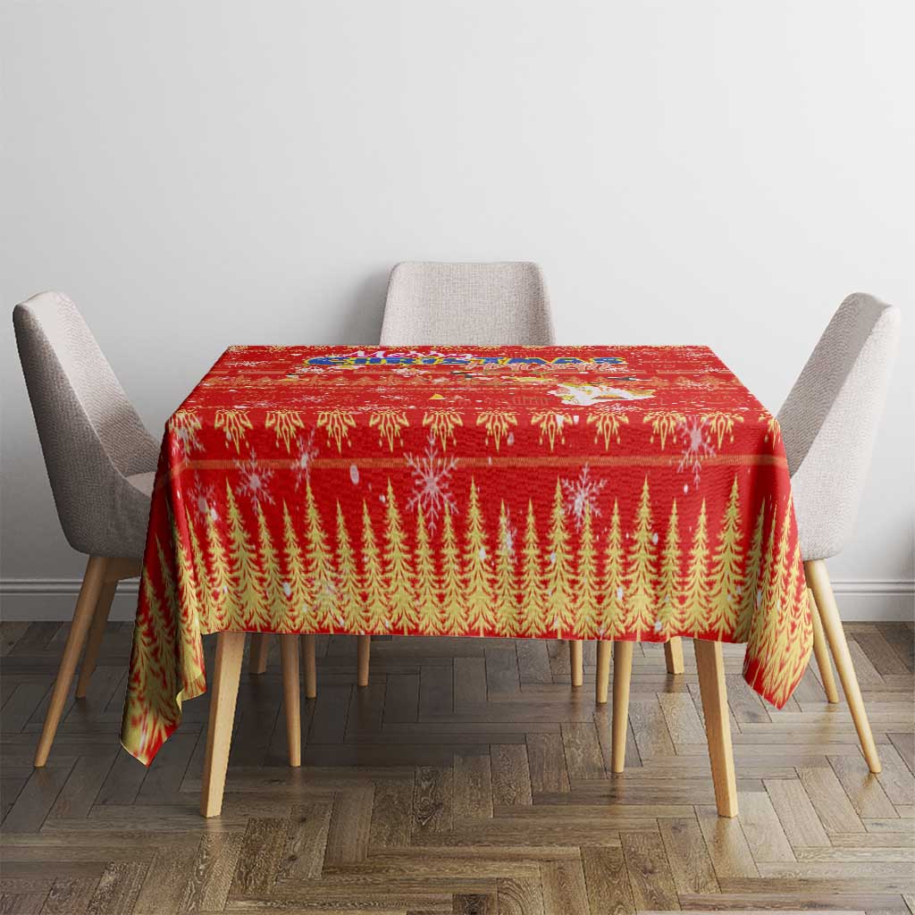 Merry Christmas Hawaii Tablecloth Xmas Travel Map DT02 - Polynesian Pride