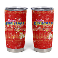 Merry Christmas Hawaii Tumbler Cup Xmas Travel Map DT02 Red - Polynesian Pride