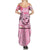 Butterfly Polynesia Breast Cancer Family Matching Summer Maxi Dress and Hawaiian Shirt Nobody Fights Alone Pink Out Tropical Hibiscus