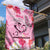 Butterfly Polynesia Breast Cancer Garden Flag Nobody Fights Alone Pink Out Tropical Hibiscus