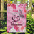 Butterfly Polynesia Breast Cancer Garden Flag Nobody Fights Alone Pink Out Tropical Hibiscus