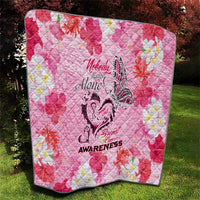 Butterfly Polynesia Breast Cancer Quilt Nobody Fights Alone Pink Out Tropical Hibiscus DT02 - Polynesian Pride