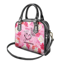Butterfly Polynesia Breast Cancer Shoulder Handbag Nobody Fights Alone Pink Out Tropical Hibiscus DT02 - Polynesian Pride