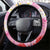 Butterfly Polynesia Breast Cancer Steering Wheel Cover Nobody Fights Alone Pink Out Tropical Hibiscus