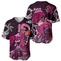 Breast Cancer Mermaid Polynesia Baseball Jersey Faith Hope Love DT02 - Polynesian Pride
