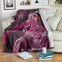 Breast Cancer Mermaid Polynesia Blanket Faith Hope Love DT02 Pink - Polynesian Pride
