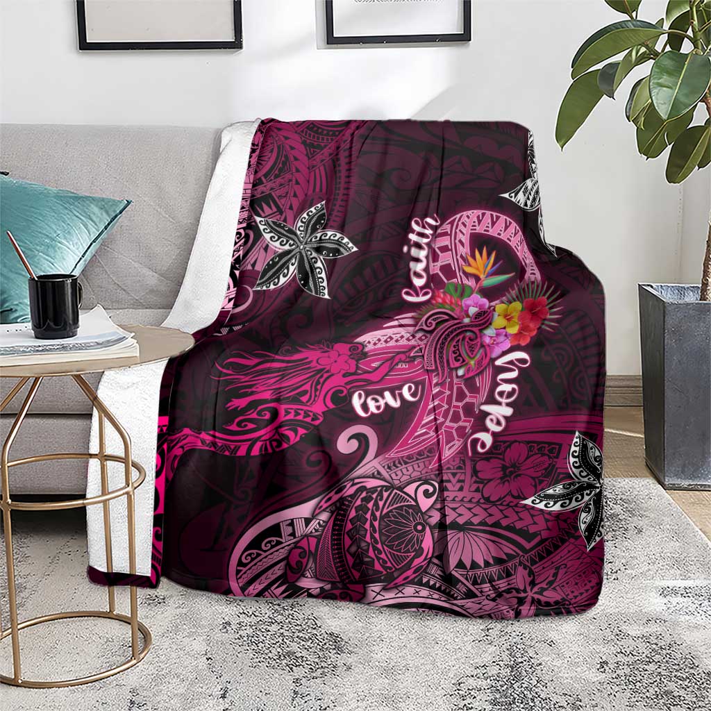 Breast Cancer Mermaid Polynesia Blanket Faith Hope Love DT02 - Polynesian Pride