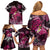 Breast Cancer Mermaid Polynesia Family Matching Off Shoulder Short Dress and Hawaiian Shirt Faith Hope Love