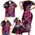 Breast Cancer Mermaid Polynesia Family Matching Short Sleeve Bodycon Dress and Hawaiian Shirt Faith Hope Love