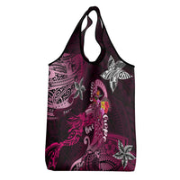 Breast Cancer Mermaid Polynesia Grocery Bag Faith Hope Love DT02 - Polynesian Pride