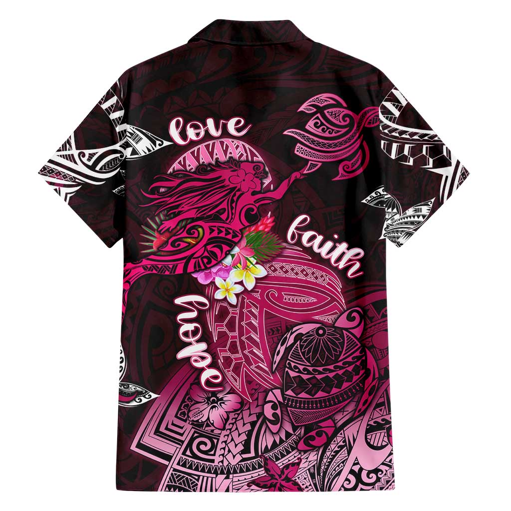 Breast Cancer Mermaid Polynesia Hawaiian Shirt Faith Hope Love DT02 - Polynesian Pride