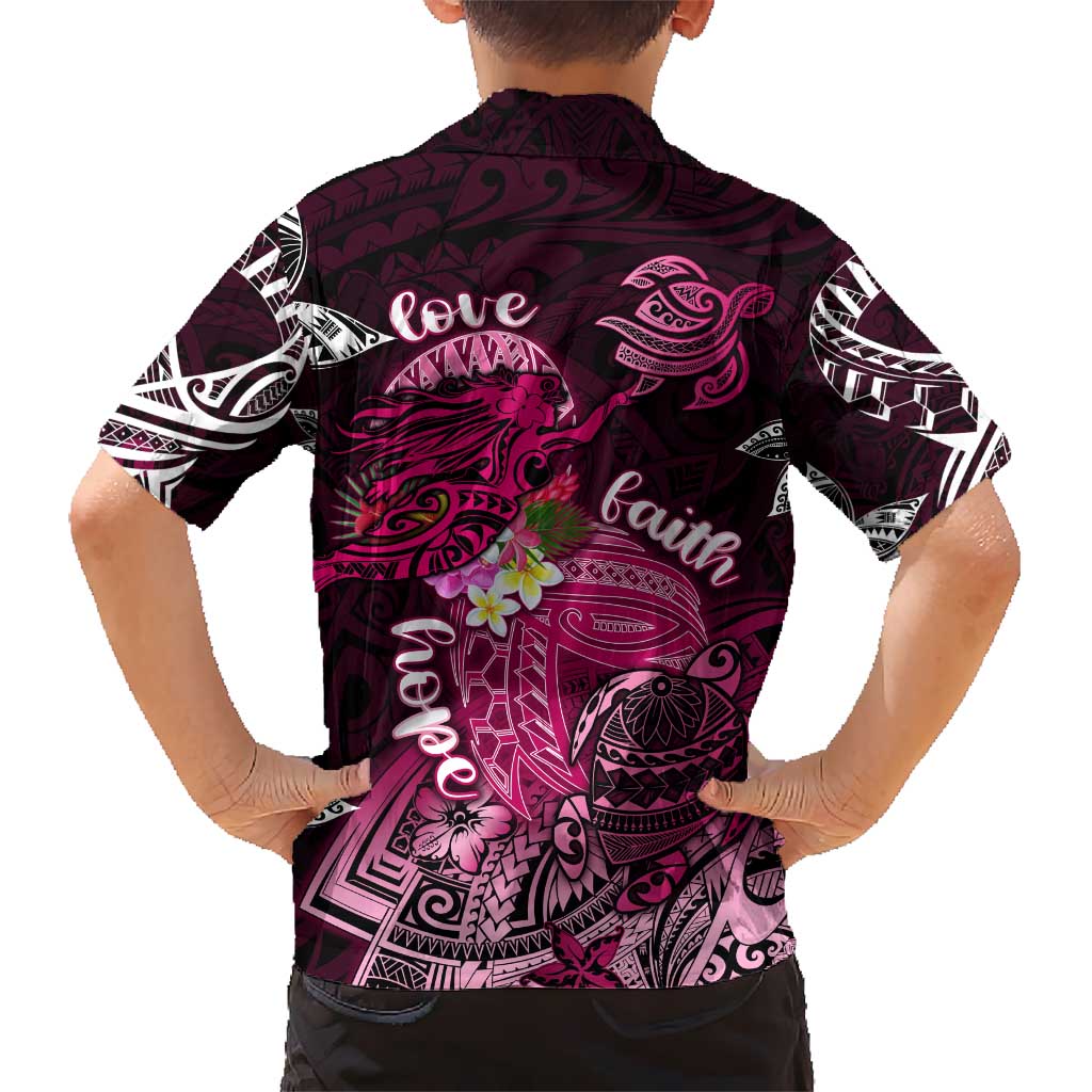 Breast Cancer Mermaid Polynesia Hawaiian Shirt Faith Hope Love DT02 - Polynesian Pride